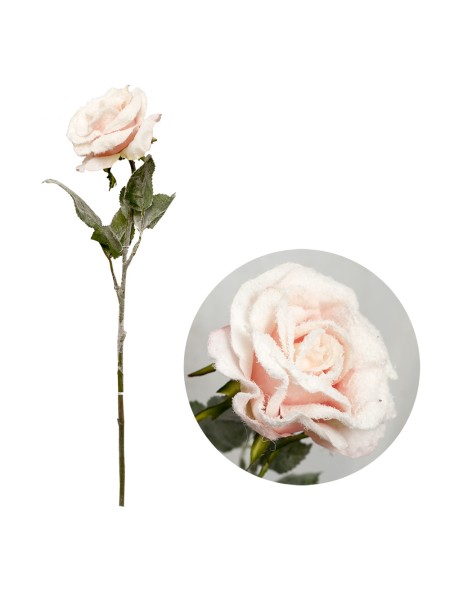 Цветок искусственный 46 см Роза цвет Светло-розовый