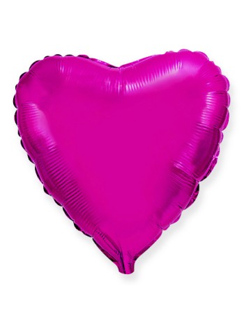 Фольга шар Сердце 9"/23 см пурпурный FM Испания
