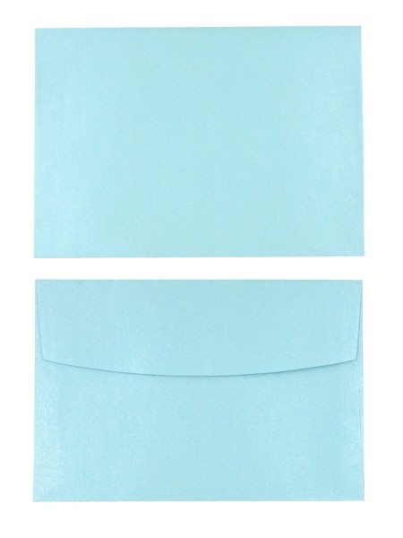 Конверт 19,2 х14,2 см дизайнерская бумага цвет голубой  HS-46-2