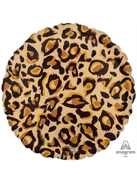 Фольга шар круг Леопард Сафари 18"/46 см Anagram