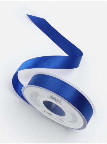 Лента атлас 2 см х23 м 2-х сторонняя цвет синий №0329