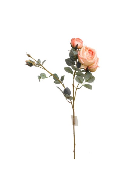 Роза 65 см 3 цветка с бутонами цвет нежно-розовый HS-6-25
