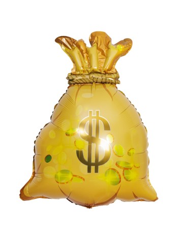 Фольга шар фигура Денежный мешок Доллар 32"/81 см Китай