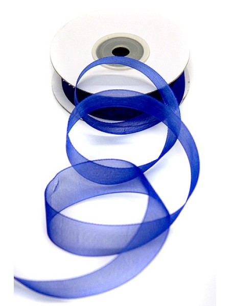 Лента шифон 1,8 см х22 м 18/55 цвет синий