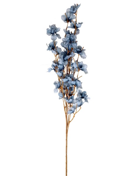Ветка с цветами 110 см цвет голубой  HS-33-14