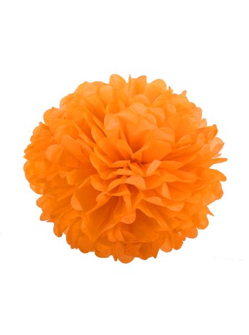 Подвеска Цветок объемный бумажная тишью 25см цвет Оранжевый