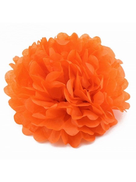 Подвеска Цветок объемный бумажная тишью 20 см цвет оранжевый