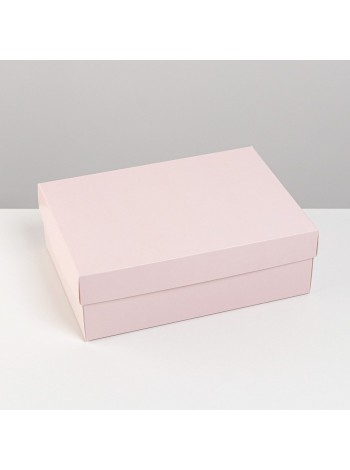 Коробка складная 21 х15 х7 см цвет розовый