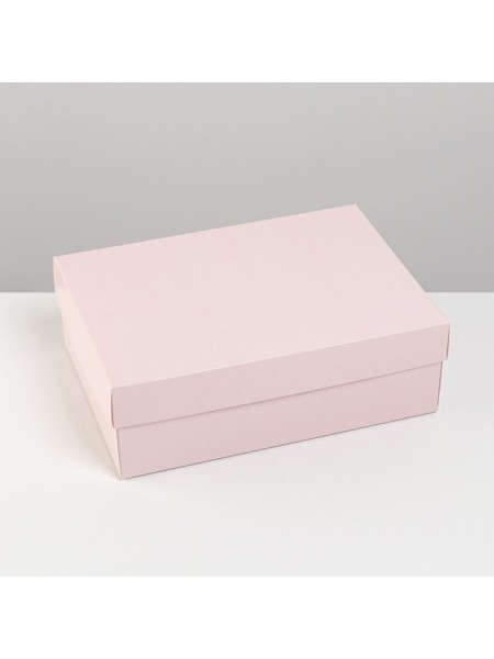 Коробка складная 21 х15 х7 см цвет розовый