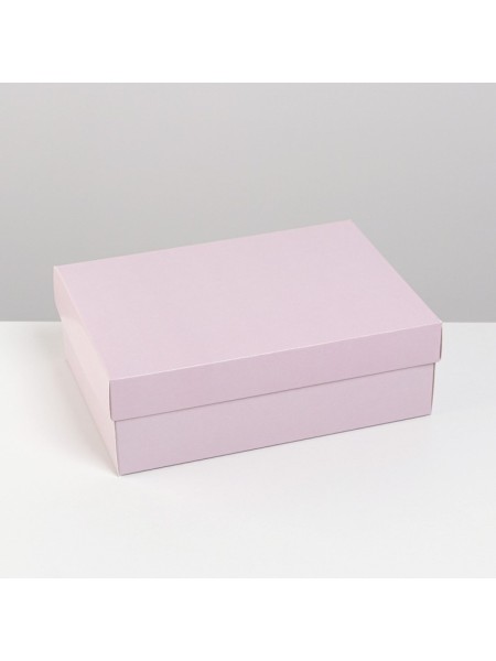 Коробка складная 21 х15 х7 см цвет лавандовый