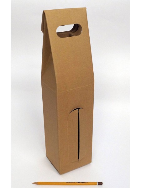 Коробка складная 39 х9,5 х9 см под бутылку крафт