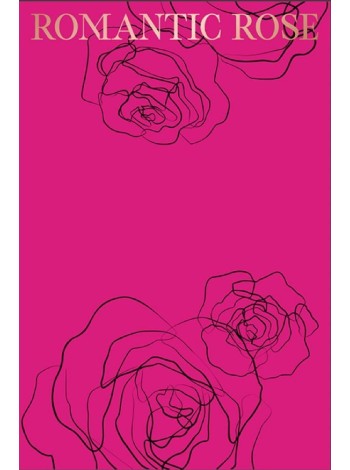 Бумага упаковочная 30 х45 см 10 л Romantic Rose с фольгированной надписью цвет ярко-розовый