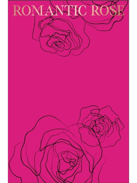 Бумага упаковочная 30 х45 см 10 л Romantic Rose с фольгированной надписью цвет ярко-розовый