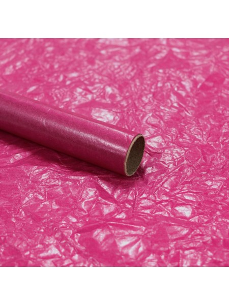 Бумага тишью 58 см х10 м Жемчужное сияние цвет ярко-розовый