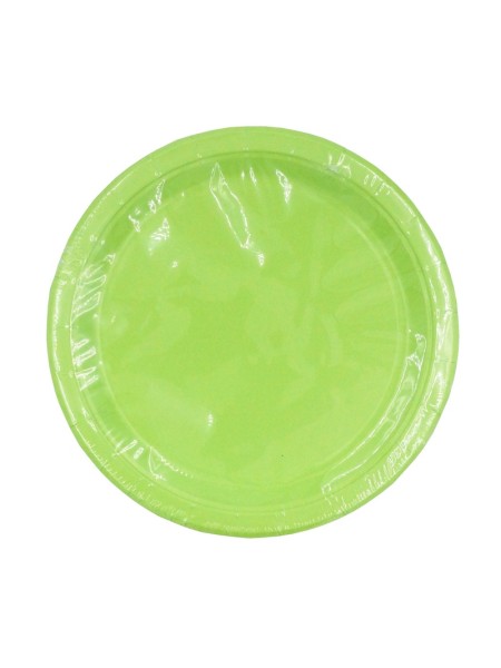 Тарелка бумага 12 шт 23 см однотонная цвет салатовый HS-16-2