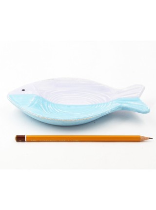 Панно-тарелка Рыба 20 х 12 см гипс цвет сиренево-голубой HS 44-3