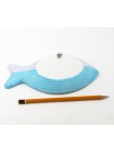 Панно-тарелка Рыба 20 х 12 см гипс цвет сиренево-голубой HS 44-3