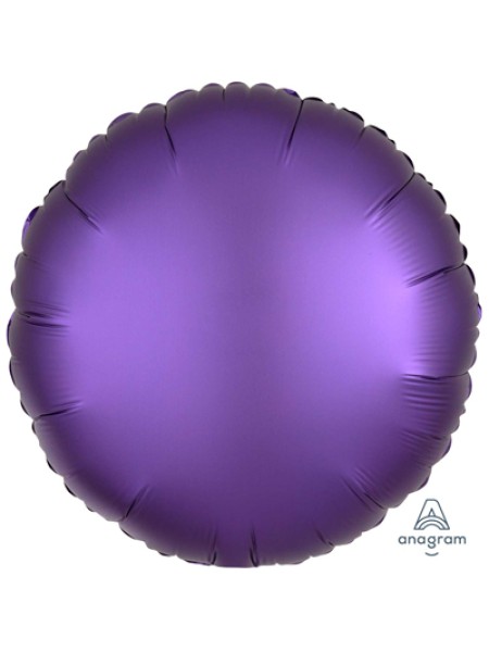 Фольга шар Круг 19"/48 см сатин Purple Royale Anagram