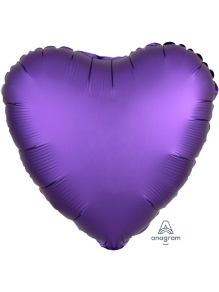 Фольга шар Сердце 19"/48 см сатин Purple Royale Anagram