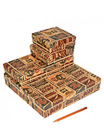Коробка крафт 40/656 Мой гараж- мои правила плоская набор из 4 11,5 х 11,5 х 3,5- 25 х 25 х 4,5 см