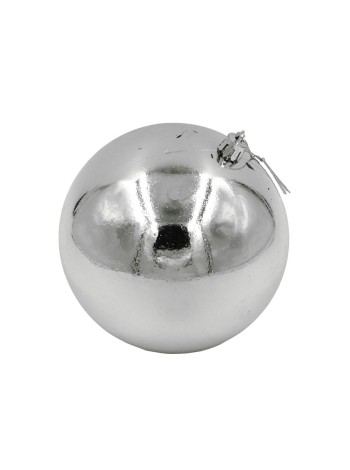 Шар пластик 12 см глянцевый цвет серебряный HS-43-28