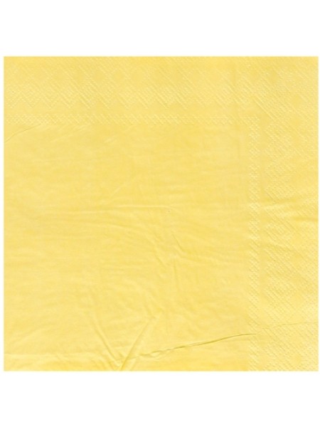 Салфетка Пастель желтая 33 х 33 см набор 12 шт