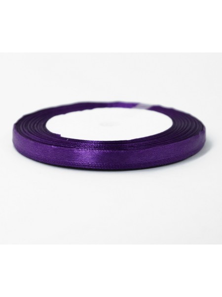 Лента атлас 0,6 см х25 ярд цвет фиолетовый