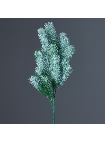 Ветка еловая заснеженная 46 см декоративная