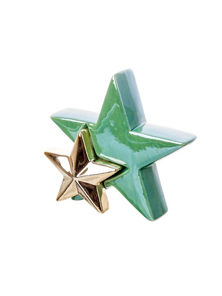 Сувенир Звезды 14 х 13 см керамика цвет голубой/золото 645341