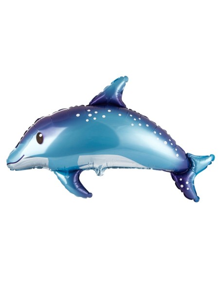 Фольга шар Дельфин голубой 24"/61 см 1 шт Испания