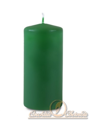 Свеча пеньковая 5 х11,5 см цвет темно-зеленый