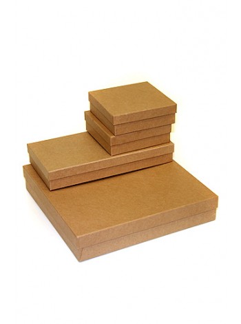 Коробка крафт 40/000 плоская набор из 4 натуральный крафт