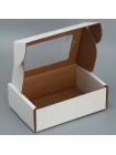 Коробка складная 24 х8 х16 см гофрокартон с окном цвет белый
