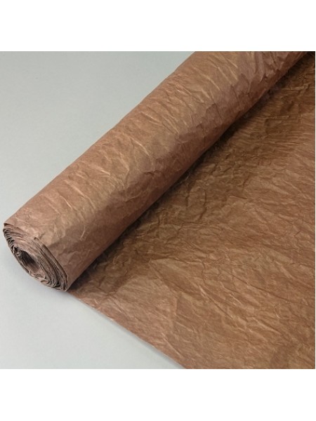 Бумага крафт жатая 70 см х 5 м двухстороняя цвет коричневый