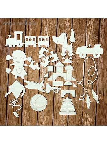Набор чипбордов Детские игрушки толщина 0,9 - 1,15 мм