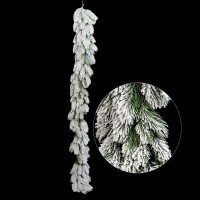 Гирлянда еловая 150 см заснеженная HS-22-1