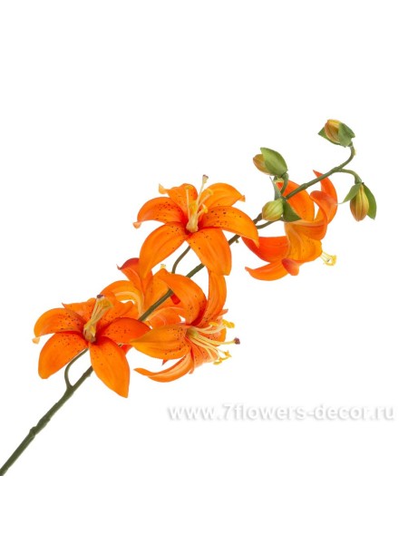 Лилия 61 см цветок искусственный цвет оранжевый Арт. KBNALY4545-A2A