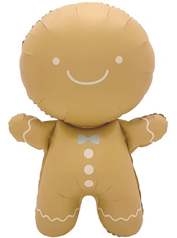 Фольга шар фигура Пряничный человечек Сатин Китай 32"/81 см