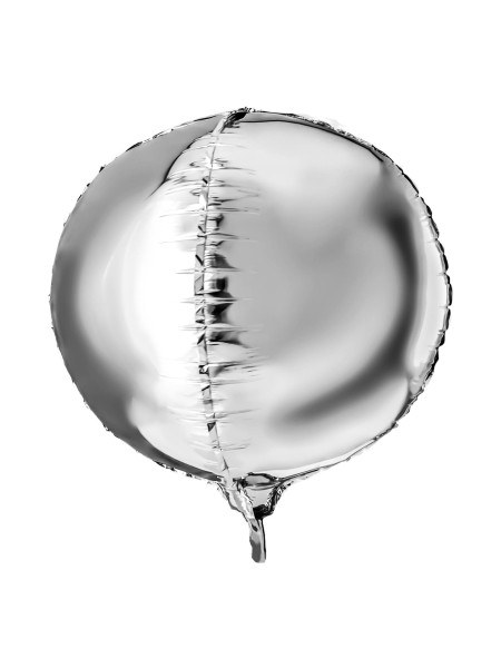 Шар фольга Сфера 33"/84 см цвет серебряный Aqura Россия