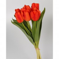 Тюльпаны в букете 36 см 7 шт красный