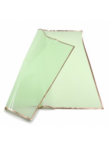 Пленка 58 х58 см 20 л глянец/матовая с каймой цвет светло-зеленый HS-3-11