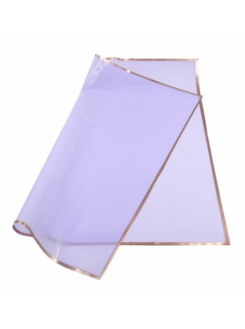 Пленка 58 х58 см 20 л глянец/матовая с каймой цвет сиреневый HS-3-11