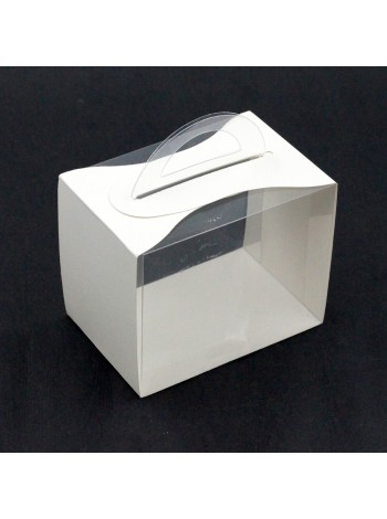 Коробка складная 12 х8 х h10 см с PVC + картон цвет белый HS-47-9