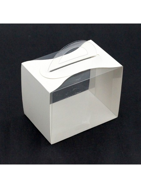 Коробка складная 12 х8 х h10 см с PVC + картон цвет белый HS-47-9