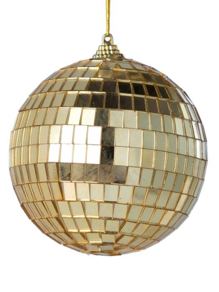 Шар стекло/пенопласт 8 см цвет золотой арт. 86904 Новый год