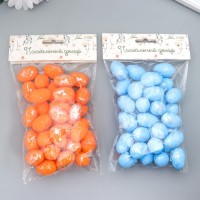 Яйца декоративные 2 х3 см набор 36 шт цвет микс глянец пасхальный декор