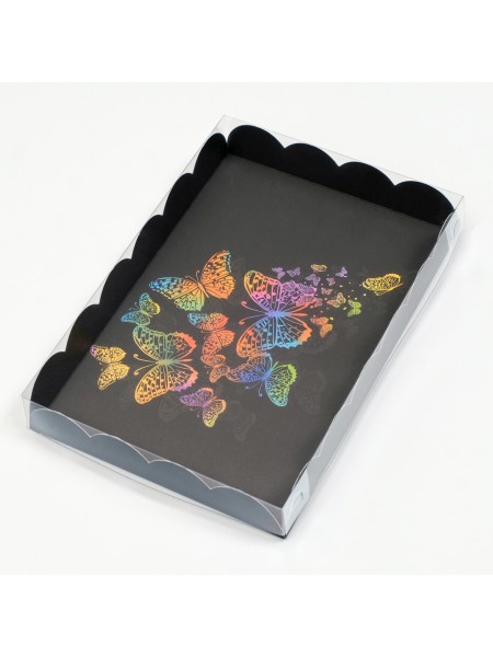 Коробка кондитерская 22 х15 х3 см Полет бабочки - для печенья