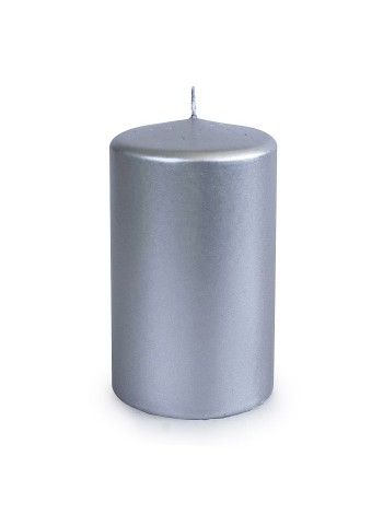 Свеча пеньковая 6 х10 см цвет серебряный