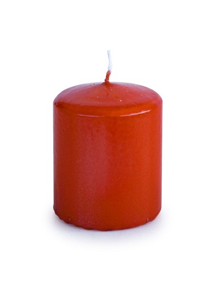 Свеча пеньковая 5 х6 см цвет темно-оранжевый блеск