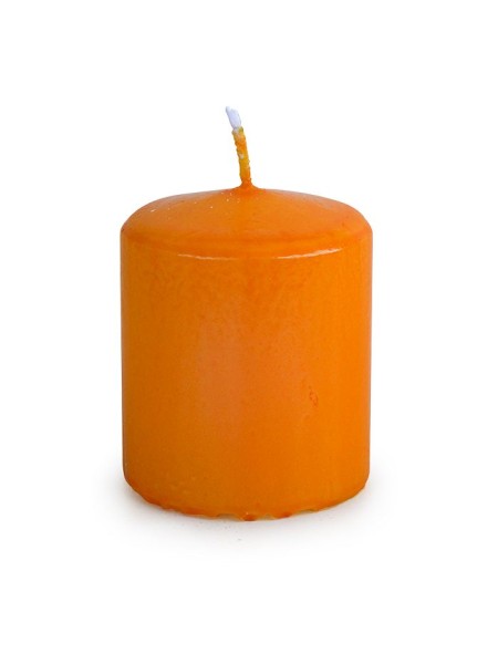 Свеча пеньковая 50 х 60 цвет оранжевый блеск